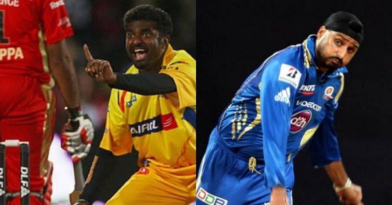 Muttiah Muralitharan and Harbhajan Singh