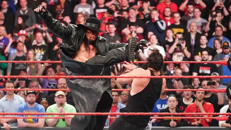 Elias charges Undertaker, but he&#039;s met with a big boot!