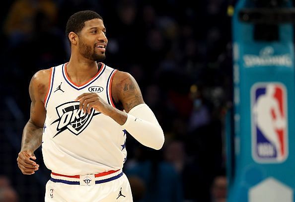 Paul George during the 2019 NBA All-Star Game