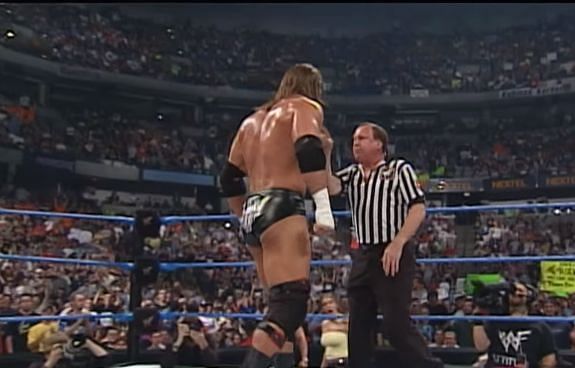 Hebner standing up to Triple H