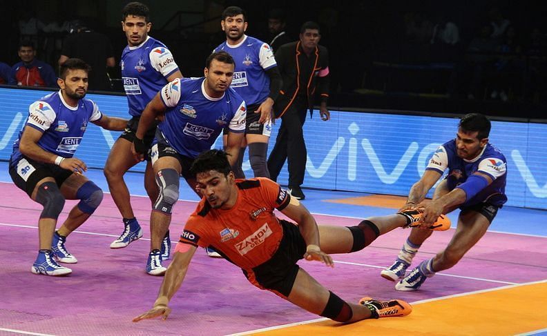 Action from the Pro Kabaddi League