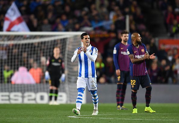 Juanmi celebrates his equaliser, which ultimately proved short-lived