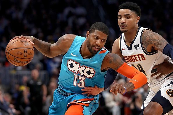 Paul George continues to struggle with a shoulder injury