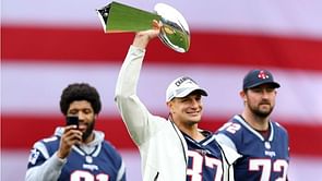 Brady, Edelman react to Gronkowski denting the Lombardi Trophy