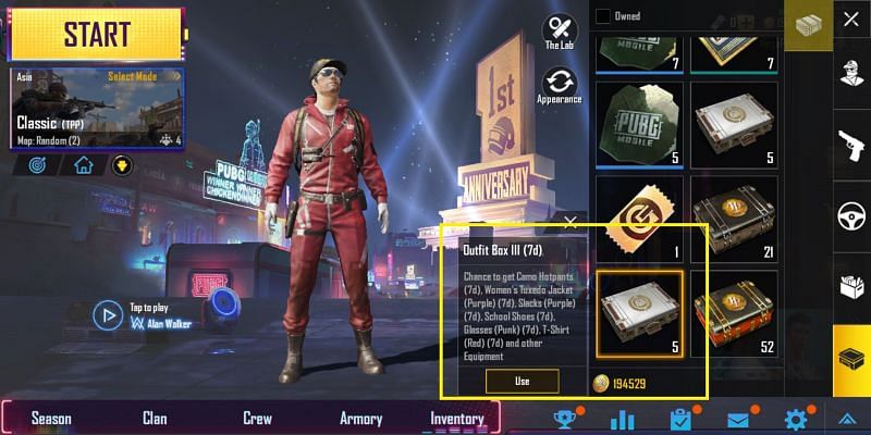 First, find your limited time outfit boxes