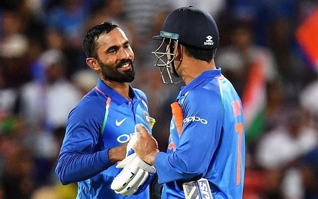 Dinesh Karthik and MS Dhoni