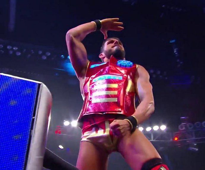 Johnny Gargano makes his way to NXT TakeOver: New York wearing an Iron Man inspired light-up shirt