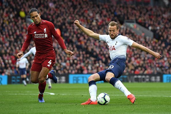 Kane was fairly anonymous in this game and effectively isolated by an ever-present van Dijk at the back