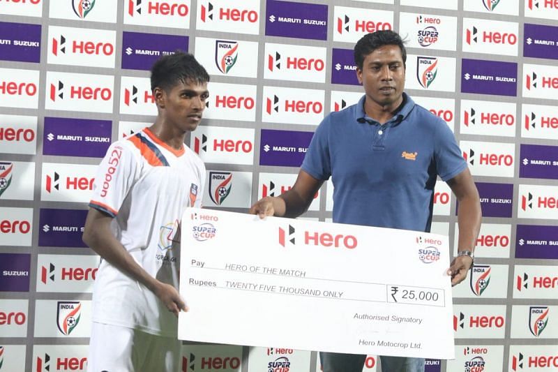 Gama was awarded the man of the match