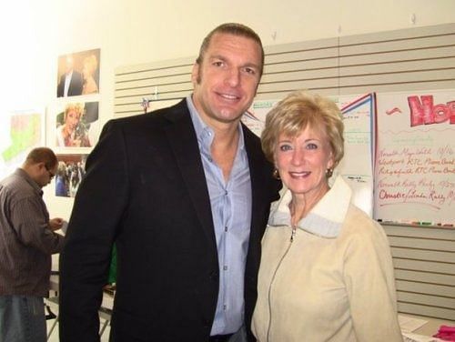 Triple H with his mother in law, Linda McMahon.