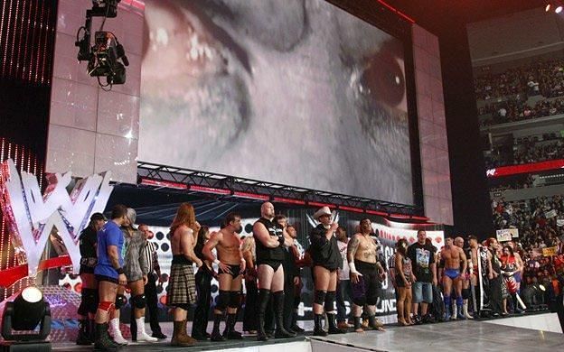 WWE Superstars flocked on the ramp