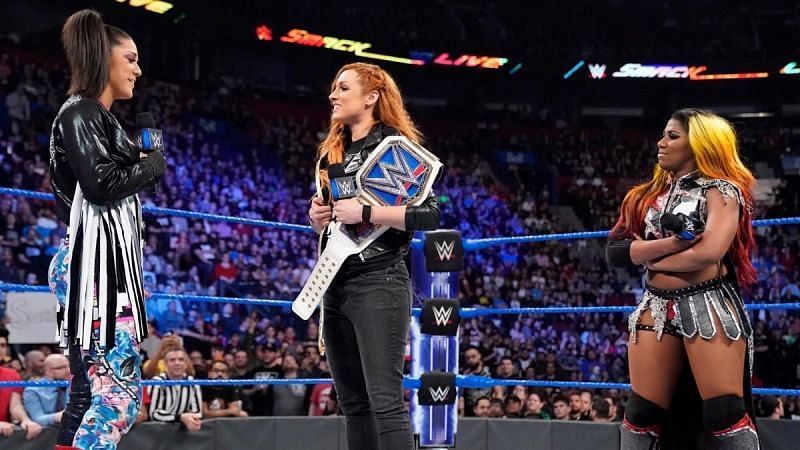 Becky Lynch looks to topple the Hugger on Tuesday.