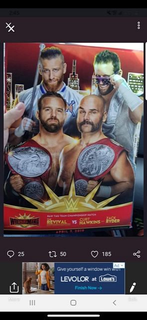 This is the WrestleMania 35 program featuring the tag title match