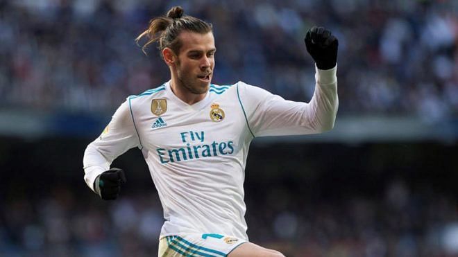 Gareth Bale playing for Real Madrid.