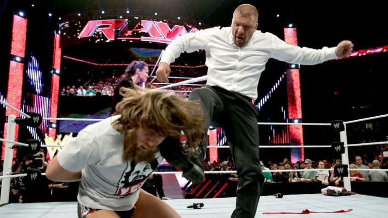 The Game assaulted a handcuffed Bryan on Monday Night RAW in 2014.