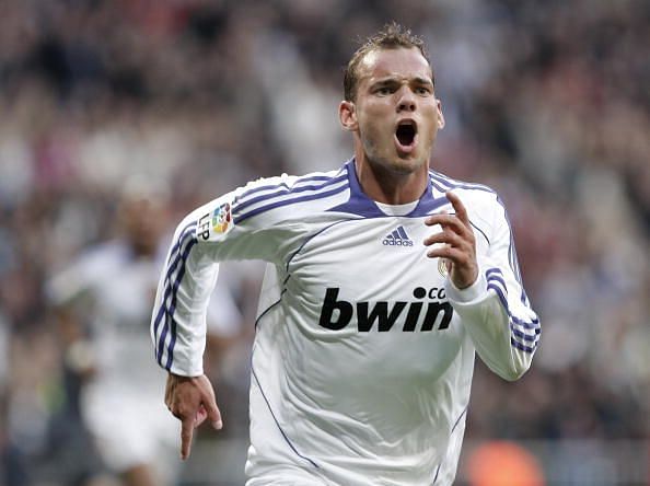 Wesley Sneijder spent just one season at the Santiago Bernabeu after his move to Real Madrid from Ajax