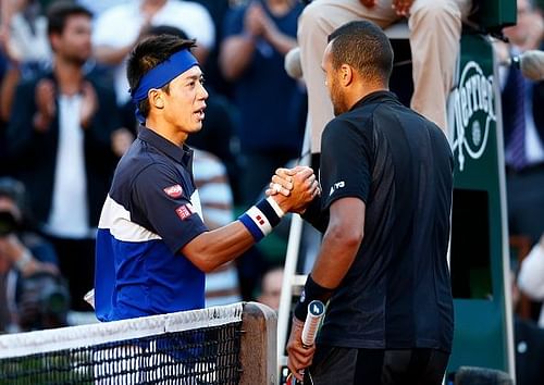 Kei Nishikori and Jo-Wilfried Tsonga