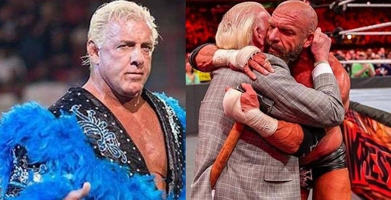 WWE legend Ric Flair (left and center) is as tough as a coffin nail
