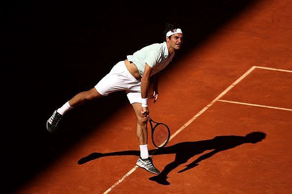 Federer was off to a quick start in his quarter-final match at the Mutua Madrid Open 2019