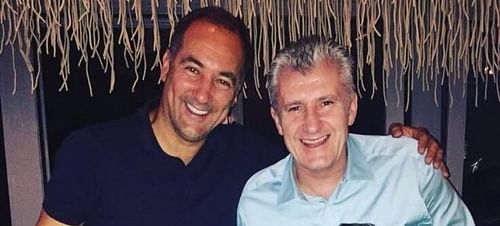 Igor Stimac (left) with Croatian football legend Davor Suker (Image: Twitter)