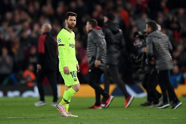 Yet again Lionel Messi has failed to lead Barcelona to the Champions League trophy