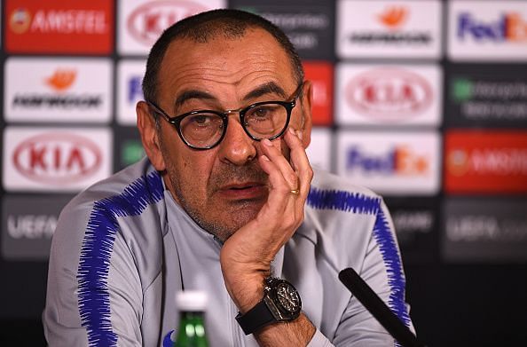 Despite finishing third in the Premier League , some sections of Chelsea fans are not convinced about Sarri
