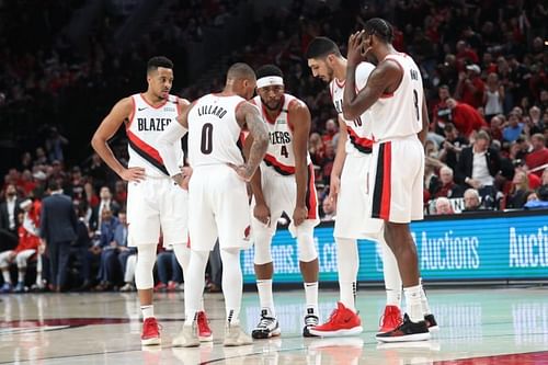 Trail Blazers in action against Denver Nuggets in the second round of playoffs. Portland went on to win the series in Game 7.