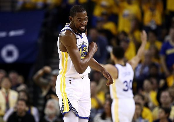 KD has won back-to-back titles with the Golden State Warriors