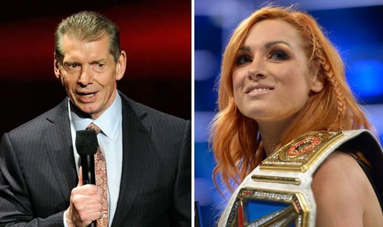 The champ Becky Lynch and the boss Vince McMahon