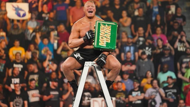 Brock Lesnar with the MITB briefcase