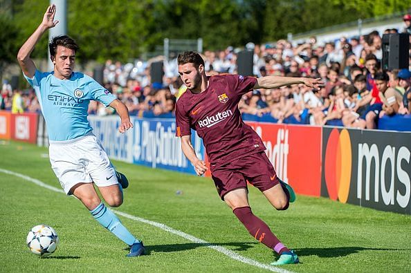 Abel Ruiz in action during the UEFA Youth League against Manchester City