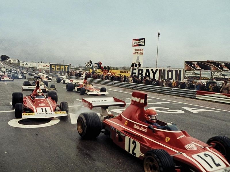 Niki Lauda won a great race in Spain, back in 1974