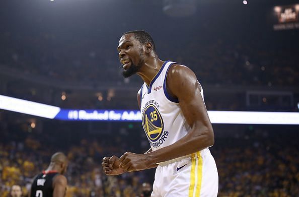 Kevin Durant is traveling with the Golden State Warriors to Toronto