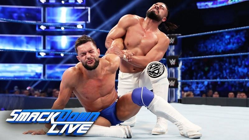 Andrade and Finn Balor are currently engaged in one of the many 50-50 bookings.