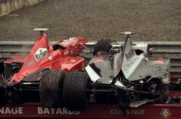 Eddie Irvine and David Coulthard were the two who triggered the worst F1 pile-up ever.