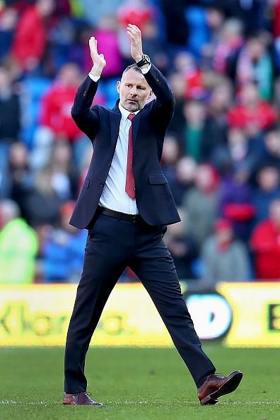 Ryan Giggs briefly coached his former team Manchester United