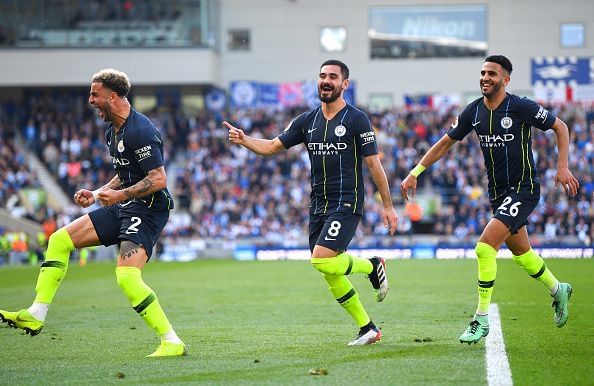 Riyad Mahrez (right)