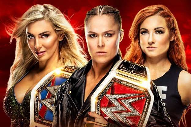 Charlotte (Smackdown Women&#039;s Champion), Rowdy Ronda Rousey (Raw women&#039;s champion,) and Becky Lynch main evented Wrestlemania 35, a company first.