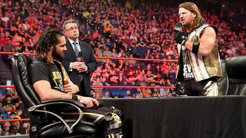 AJ Styles (right) is gunning for the Universal Title