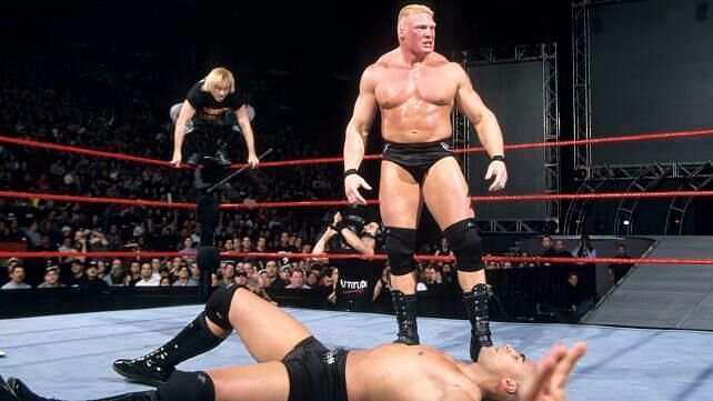 Brock Lesnar during his WWE debut