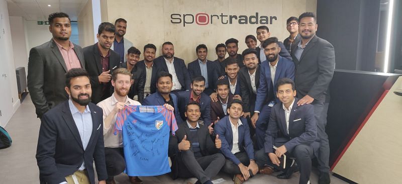 GISB Students and Management with the Sportradar team at the London Office