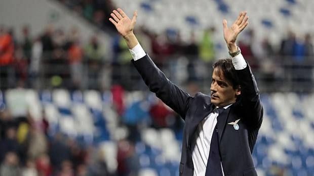 Simone Inzaghi after leading Lazio to the Coppa Italia title triumph