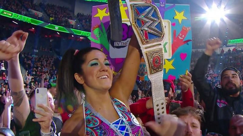 Bayley won the SmackDown Women&#039;s title for the first time at Money in the Bank