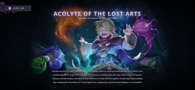 Acolyte of the Lost Arts: Young Invoker Hero Persona