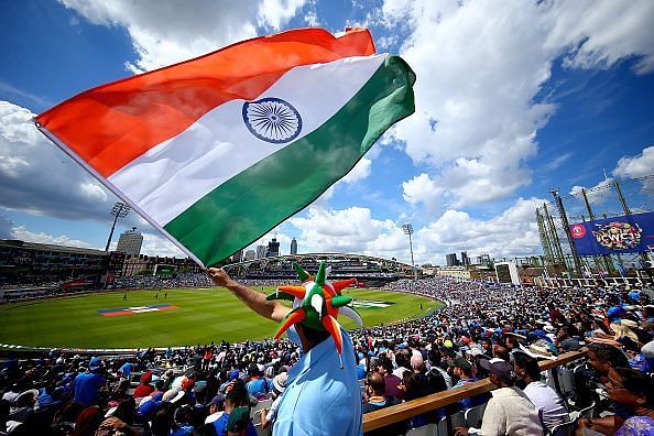 Fans during India v New Zealand &acirc; ICC Cricket World Cup 2019 Warm Up