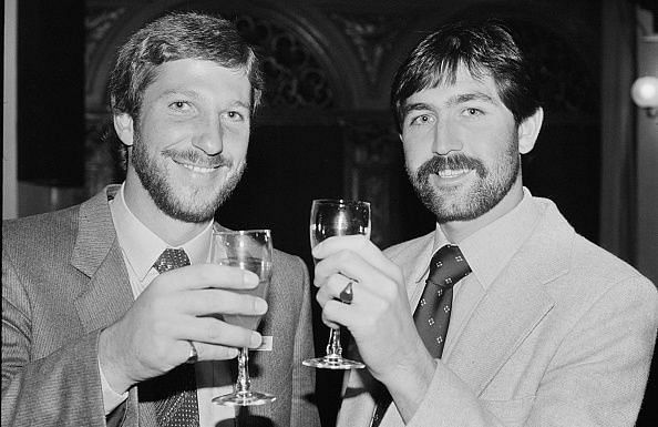 Ian Botham (left) and Graham Gooch played crucial roles in clinching a close semi-final win over New Zealand in the World Cup 1979.