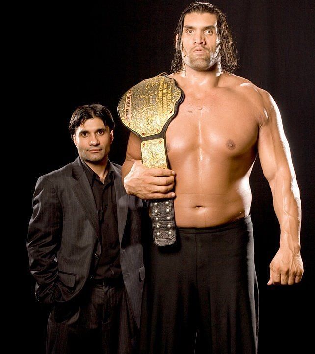 David Kapoor (portraying the character Ranjin Singh) with the Great Khali.