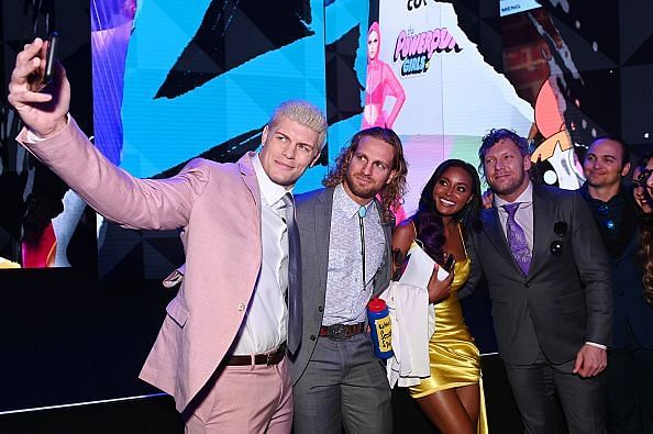 All Elite Wrestling talent at the WarnerMedia Upfront 2019