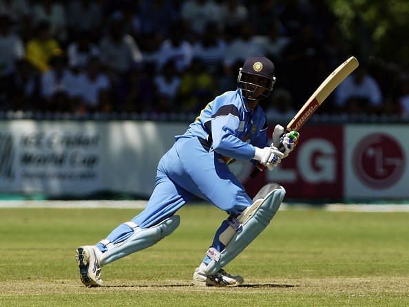 Sourav Ganguly of India on his way to a century