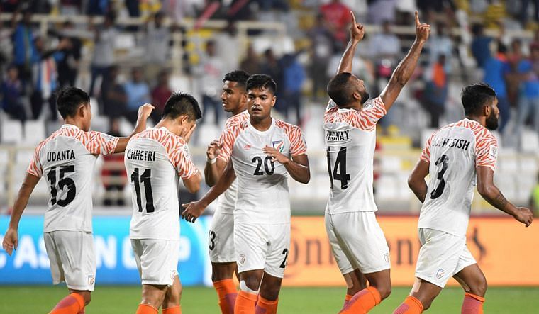Indian Football Team in action at the AFC Asian Cup